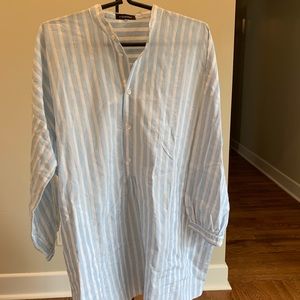 Eskandar Long striped shirt